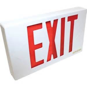 Exit or Emergency Sign w/ Battery Back-Up-0