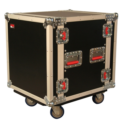 Tour Wood Flight Rack, G-Tour 12U Casters