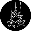 Gobo, Occasions & Holidays: Dangling Stars - 76536-0
