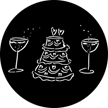 Gobo, Occasions & Holidays: Wedding Cake - 76544-0