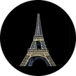 Gobo, Glass Color Scene: Eiffel Tower Silhouette (Lisa Cuscuna) - 86719-0