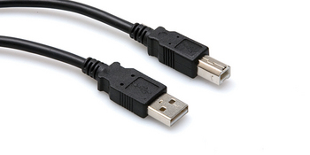 High Speed USB Cable, Type A to Type B, 3'