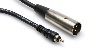 Unbalanced Interconnect, RCA to XLR3M, 10'