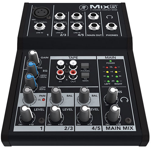 mix 5 analog mixers-5 ch compact mixer