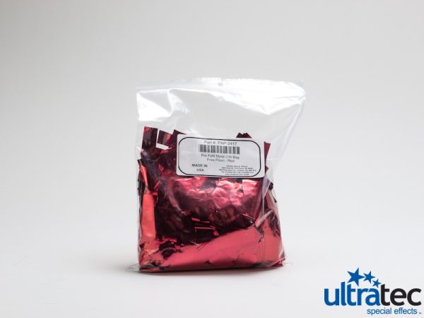 PAP-2417 Pro Fetti Metallic PVC (1lb Bag Free Flow) - Red-0