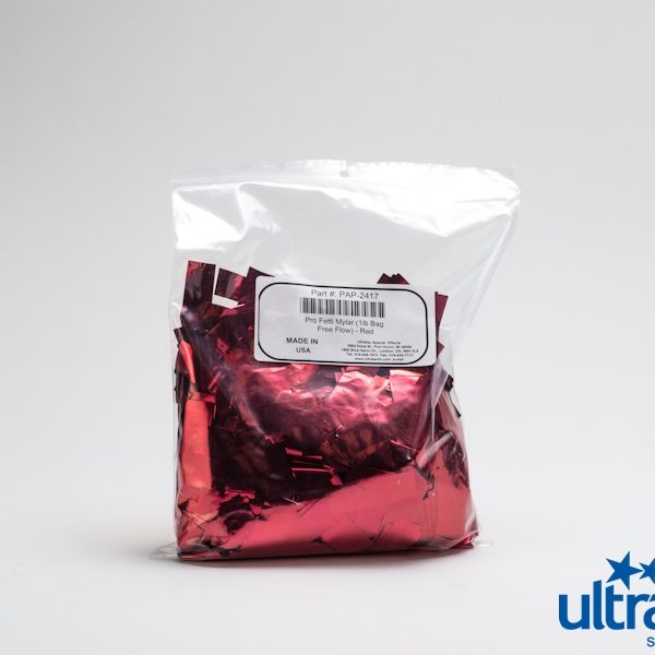 PAP-2417 Pro Fetti Metallic PVC (1lb Bag Free Flow) - Red-0
