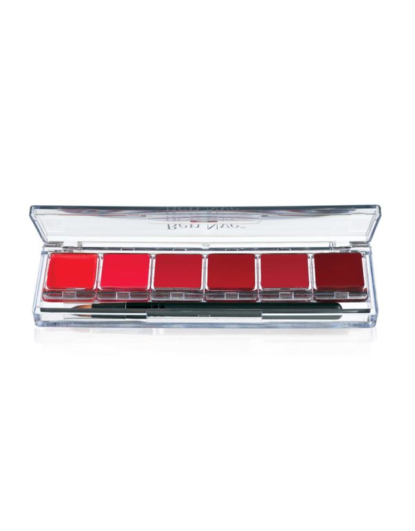LSP-6 Lip Color Palettes Red (Includes Lip Brush) 6-Colors Refillable