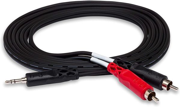 CMR203R Stereo 1/8 Inch to Dual RCA Adapter Cable 3'