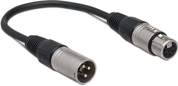 DMX-306 XLR3M to XLR5F 110-ohm 6"